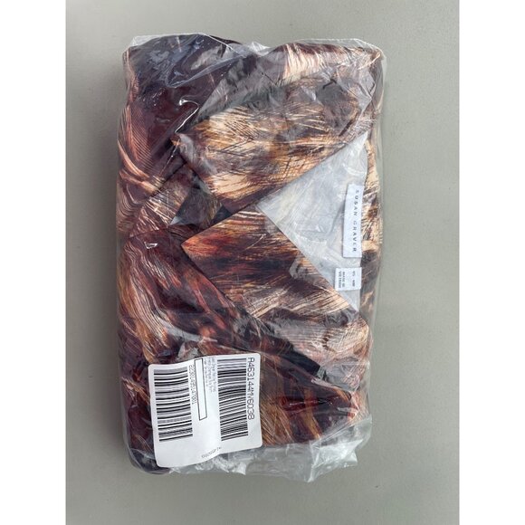 Susan Graver Petite Printed Stretch Charmeuse Big Shirt Size 4X Ginger Spice NEW - Picture 2 of 7